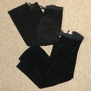 JUICY COUTURE // 2 track pants, terry and velour